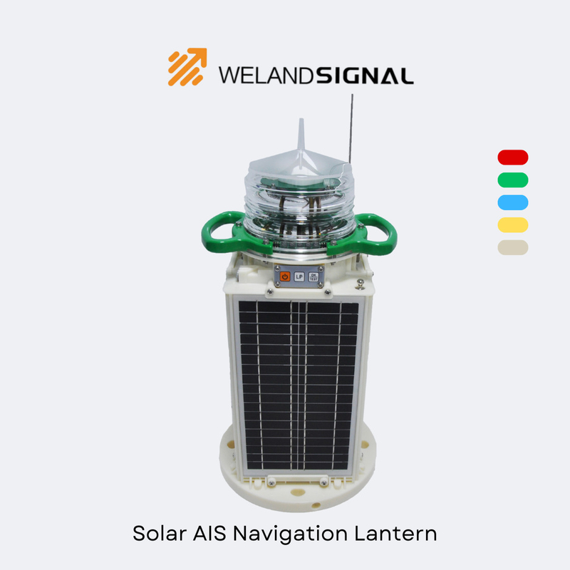 AIS60 IP68 Solar Marine Navigation Lantern dengan GPS dan Beidou Seamless Global Integration, Navigasi Cerdas