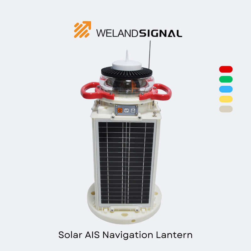 AIS60 IP68 Solar Marine Navigation Lantern dengan GPS dan Beidou Seamless Global Integration, Navigasi Cerdas