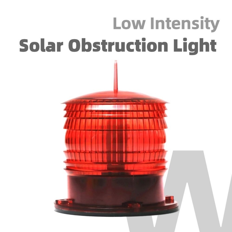 Lampu Obstruksi IP68 FAA L 810 Dengan Perbaikan Merah Intensitas Rendah Atau LED Berkedip