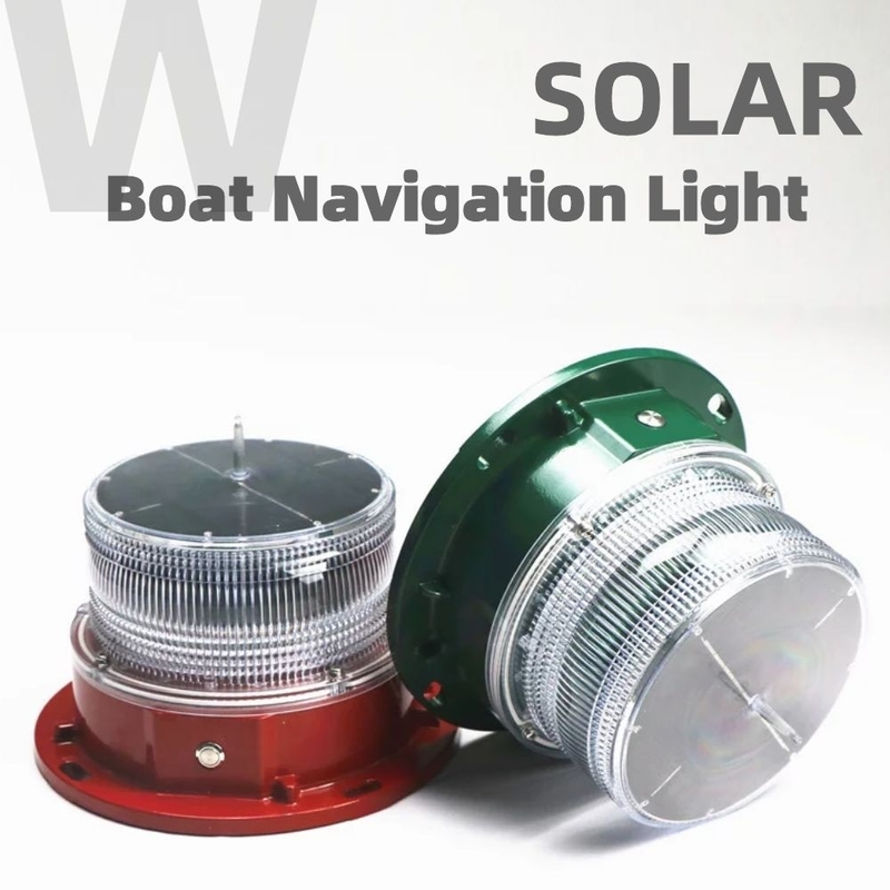 Nautical Deck LED Boat Navigation Lights Visibilitas 3nm-4nm Lampu Navigasi Kelautan Tenaga Surya