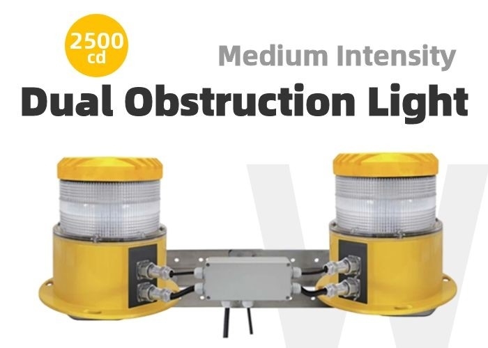 OM2K-D 220V Berkedip Lampu Obstruksi Ganda ICAO Tipe A/B