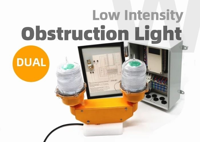 48VDC Obstruction Light Controller Cold Rolled Steel Untuk Menghidupkan Lampu Obstruksi Pemantauan