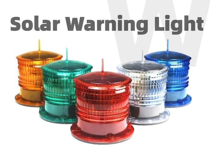 Polycarbonate Red Solar Barricade Light Steady On Type Led Strobo Light