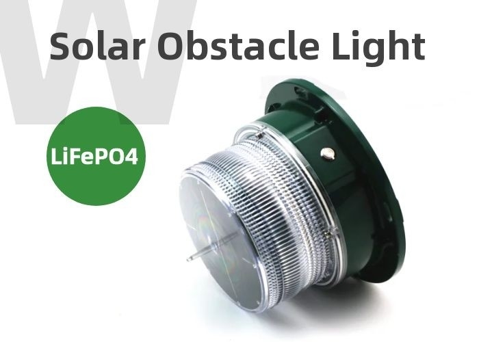 TFS1803 LED Solar Aviation Light Untuk Tower Crane ICAO Red Green Untuk Area Konstruksi